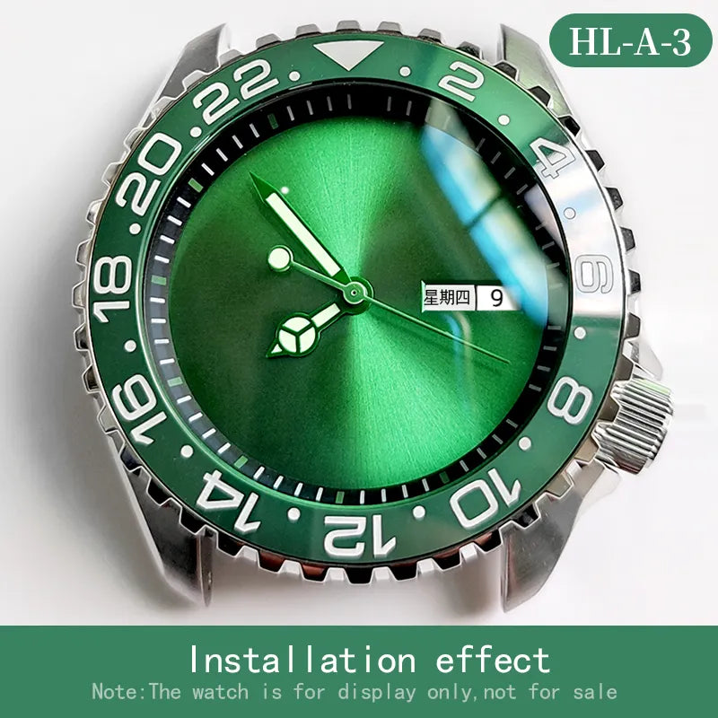 Watch Hands Green Luminous Fit NH35 NH36 Movement For Seiko