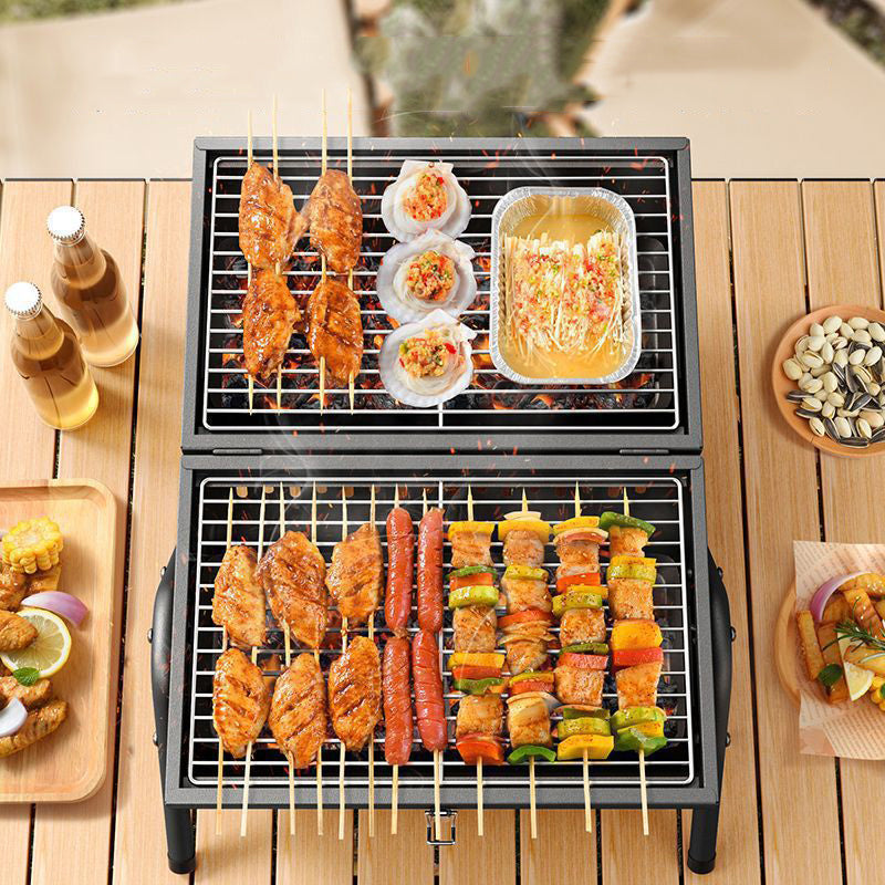 Outdoor Non-Stick Double-sided Camping BBQ Stove