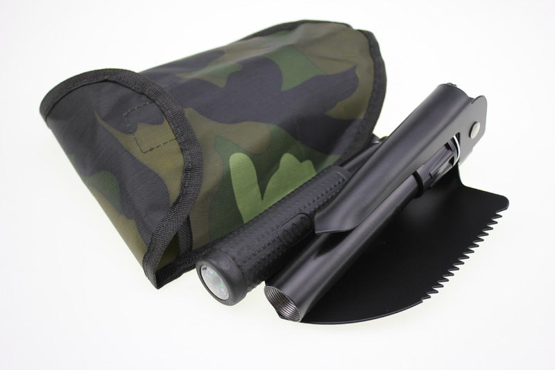 Multi-functional Foldable Shovel for Outdoor Activities with Compass Handle