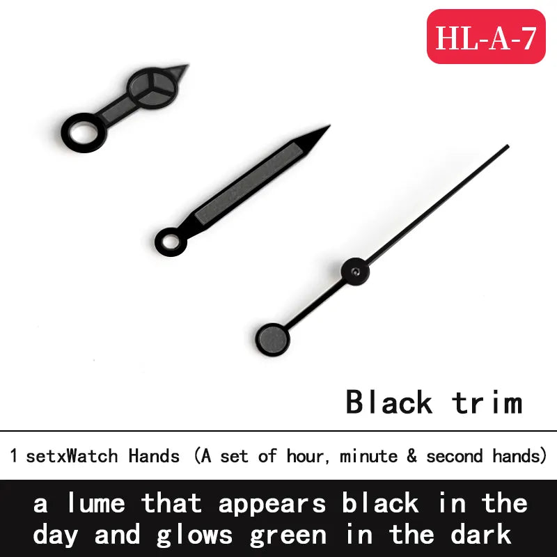 Watch Hands Green Luminous Fit NH35 NH36 Movement For Seiko