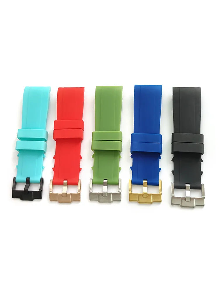 Rubber Watch Strap 22mm Curved End For Seiko SKX007