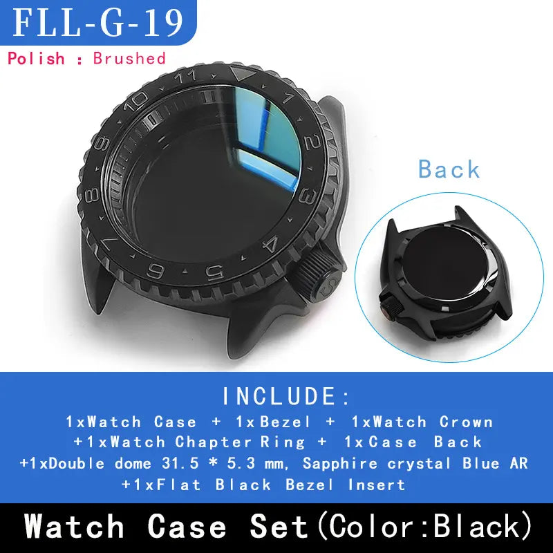 Watch Case 3.8' With Ceramic Bezel Insert Stainless Steel For SEIKO SKX007 009 20ATM Diving