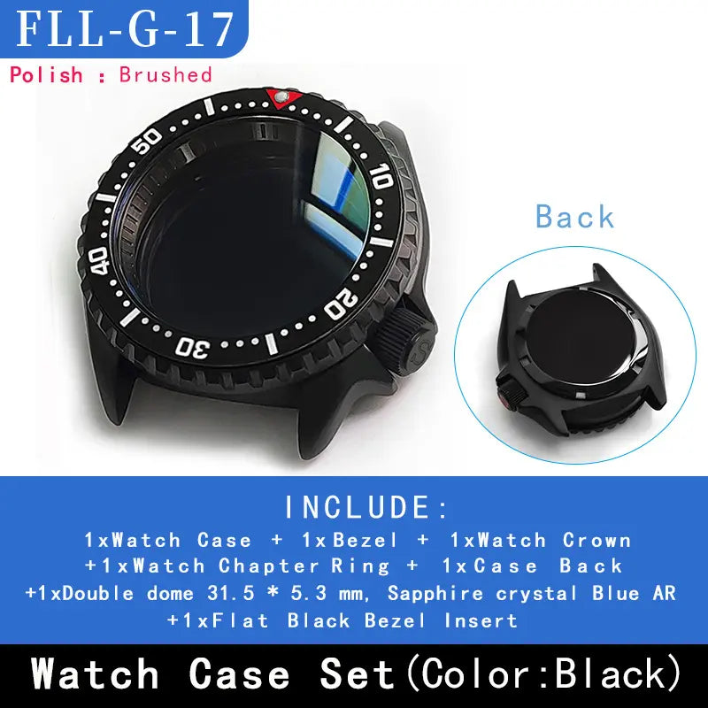 Watch Case 3.8' With Ceramic Bezel Insert Stainless Steel For SEIKO SKX007 009 20ATM Diving