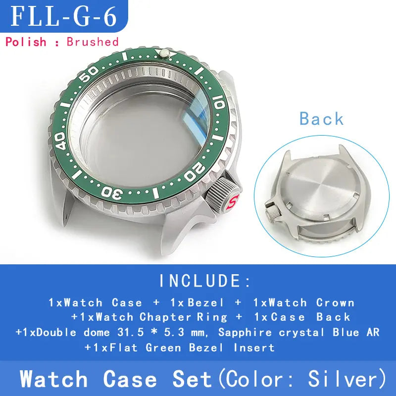 Watch Case 3.8' With Ceramic Bezel Insert Stainless Steel For SEIKO SKX007 009 20ATM Diving