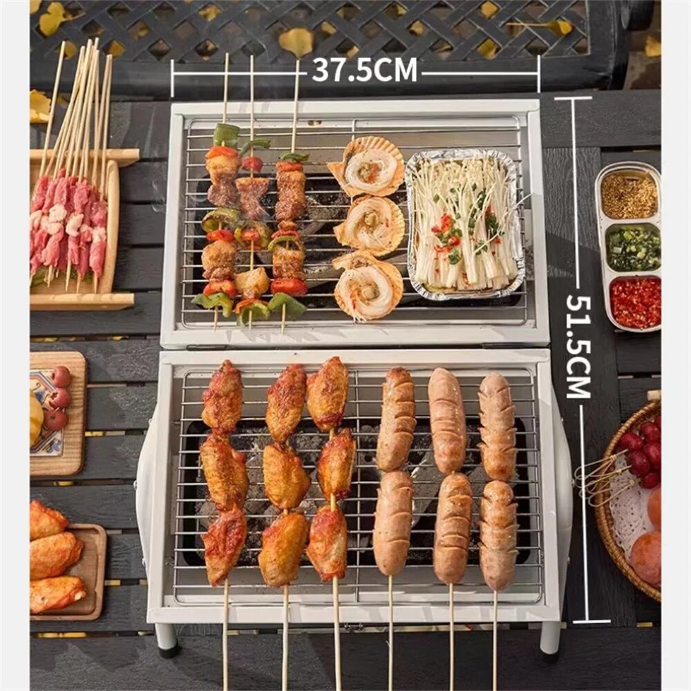 Outdoor Non-Stick Double-sided Camping BBQ Stove