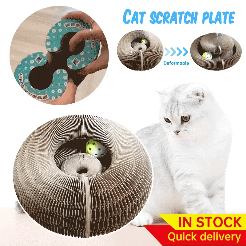 MAGIC ORGAN CAT SCRATCH BOARD CAT TOY WITH BELL CAT GRINDING CLAW.