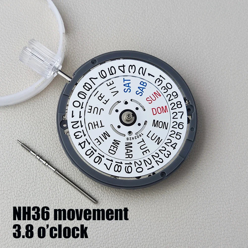 NH36A Automatic Movement Black Date Wheel For NH36 Date at 3'/3.8'