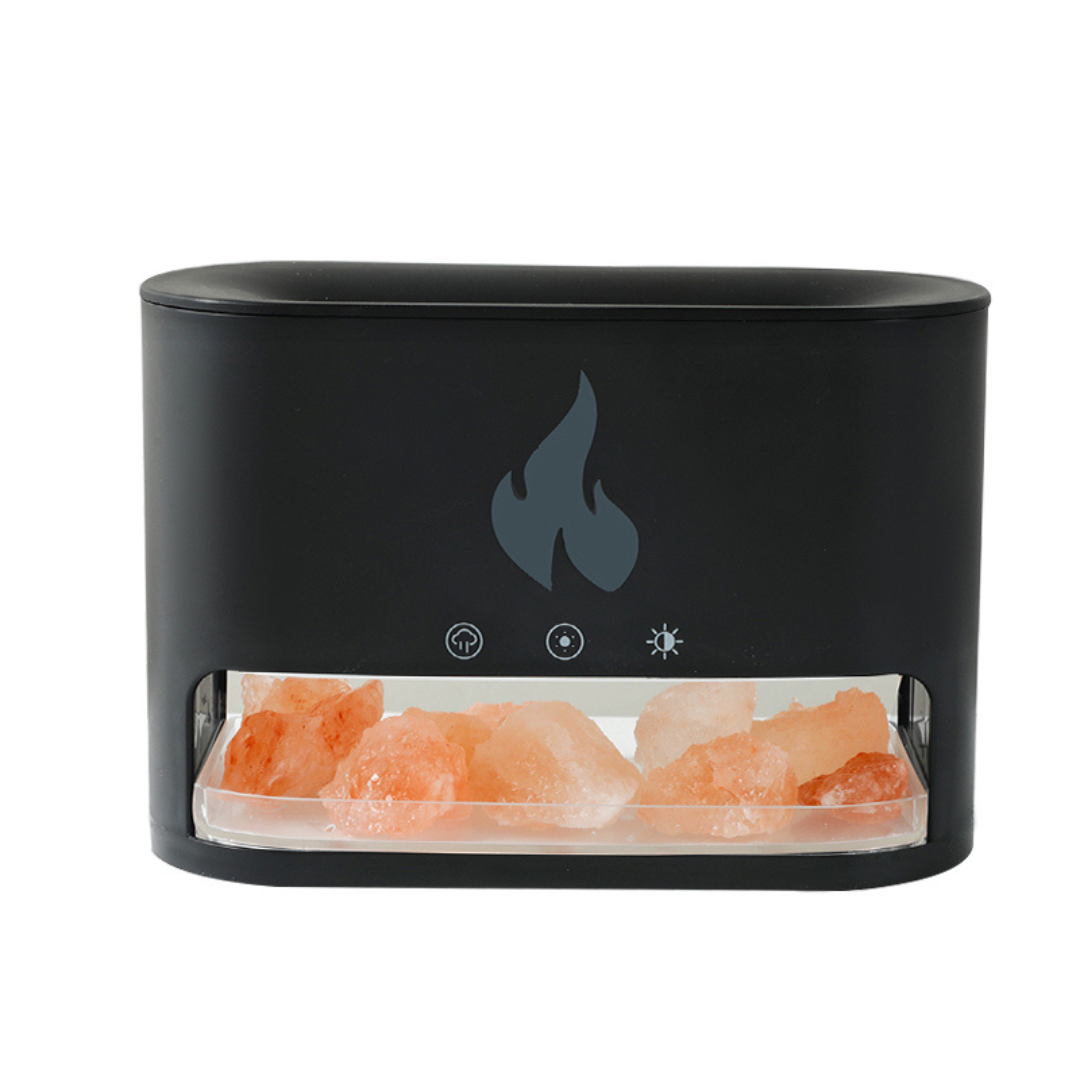 Marble Volcano Aroma Oil Diffuser with Flame Effect