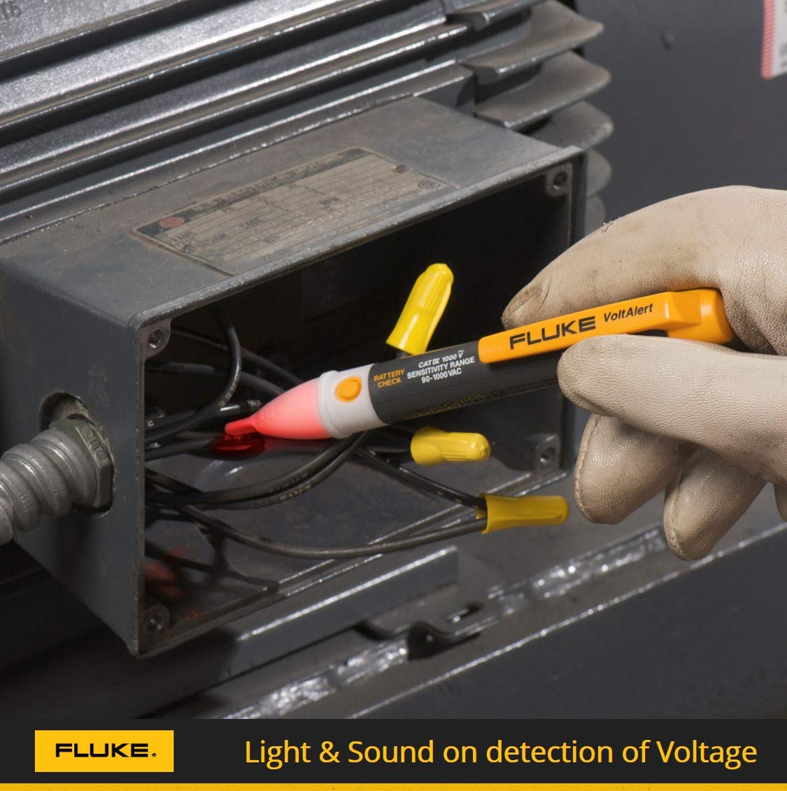 Non-contact Electricity Detector Test Pencil Double-button LED Light AC Electric Voltage Tester Volt Alert Without Battery