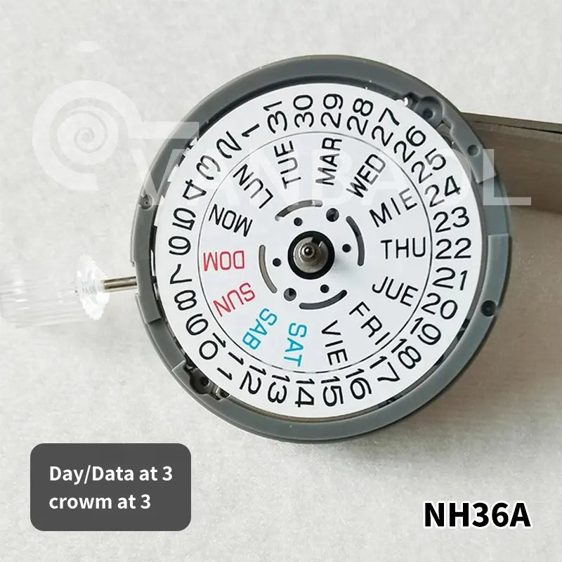 NH36A Automatic Movement Black Date Wheel For NH36 Date at 3'/3.8'