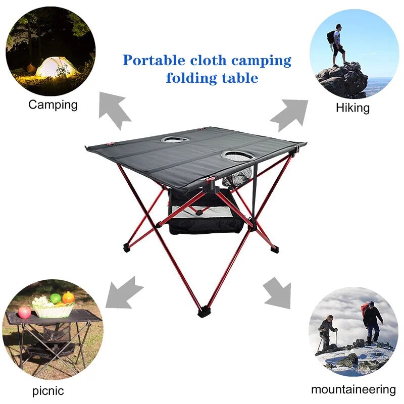 Outdoor Aluminum Alloy Folding Table for Camping or Barbecue