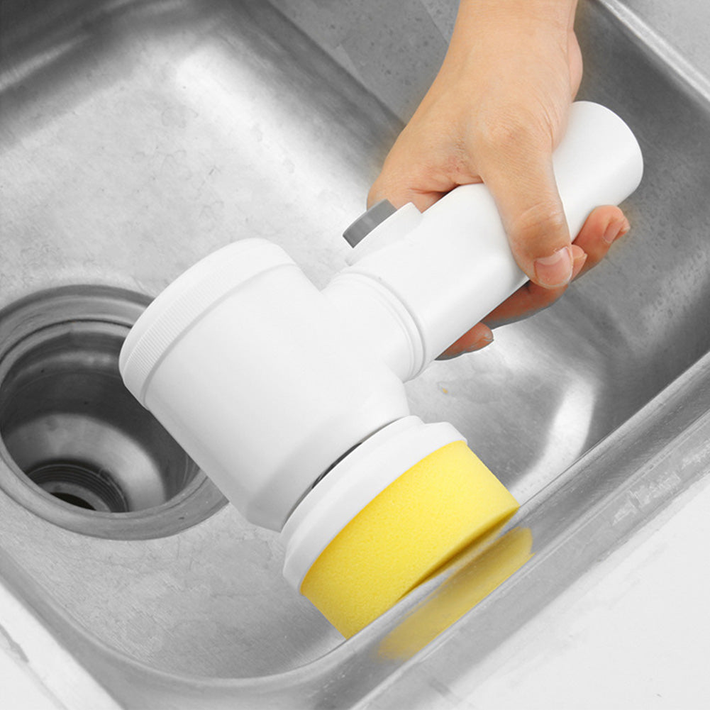 5-in-1 Handheld Bathtub Brush Kitchen Bathroom Electric Cleaning Brush Washing Toilet Tub Home Sink Cleaning Tools